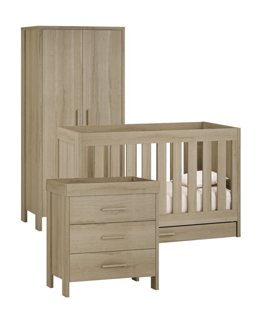 Nursery & Home Millie & Ralph 3 Piece Sets | Venicci Forenzo Honey Oak 3Pc Furniture Set