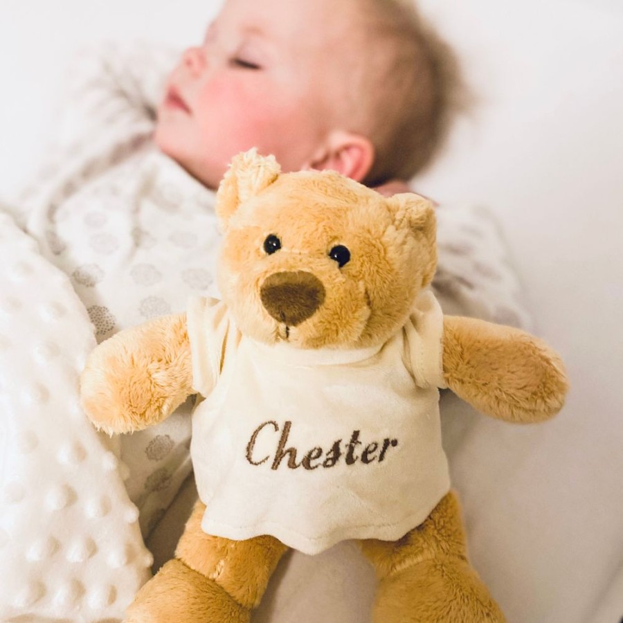 Nursery & Home Millie & Ralph Soft Toys | Personalised Mumbles Honey Bear In T Shirt