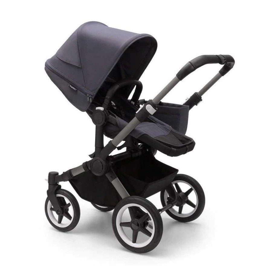 Prams & Pushchairs Bugaboo | Bugaboo Donkey 5 Mono Turtle Travel System - Stormy Blue