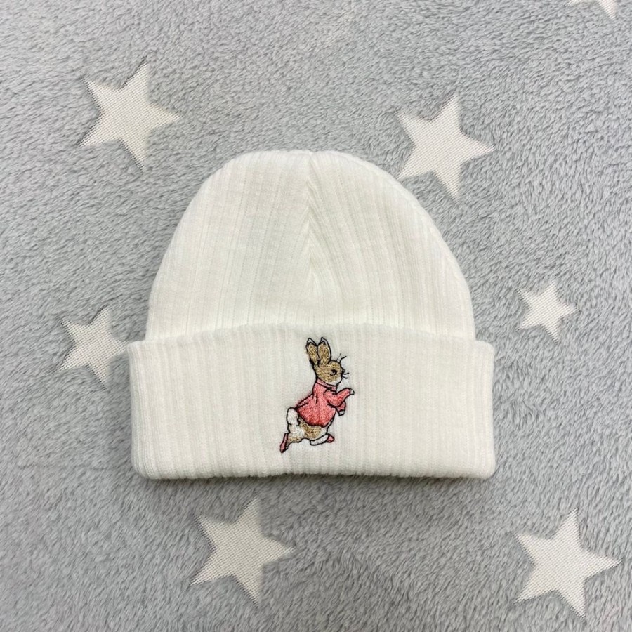 Clothing Millie & Ralph Hats | Flopsy White Beanie Hat