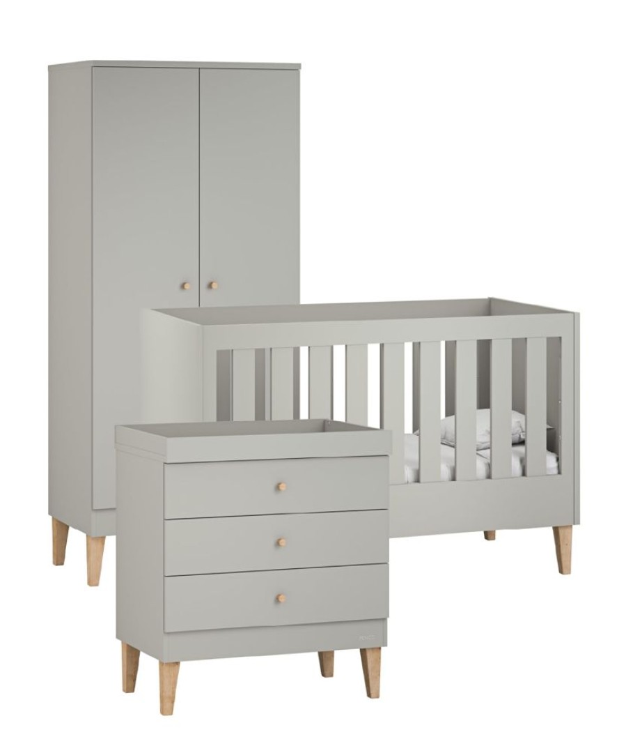 Nursery & Home Millie & Ralph 3 Piece Sets | Venicci Saluzzo Warm Grey 3Pc Furniture Set