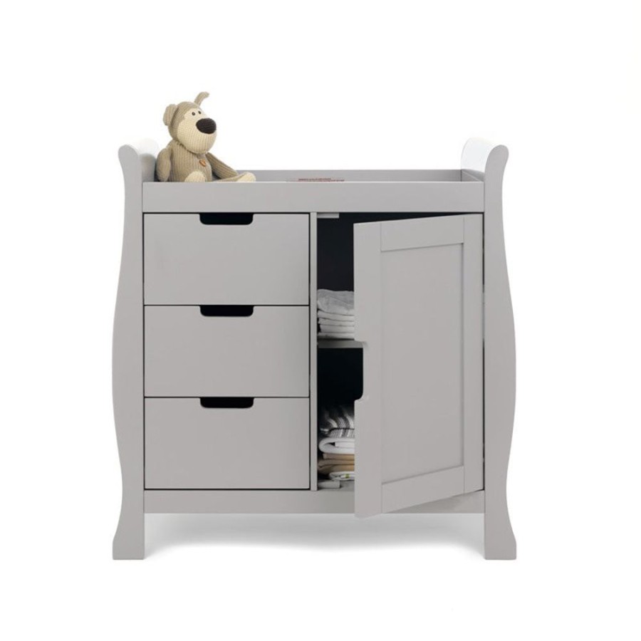 Nursery & Home Obaby Dressers | Obaby Stamford Sleigh Closed Drawers - Warm Grey