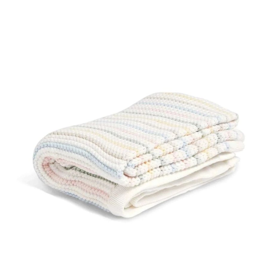 Nursery & Home Millie & Ralph Nursery Decor | Mamas & Papas Pastel Stripe Knitted Blanket