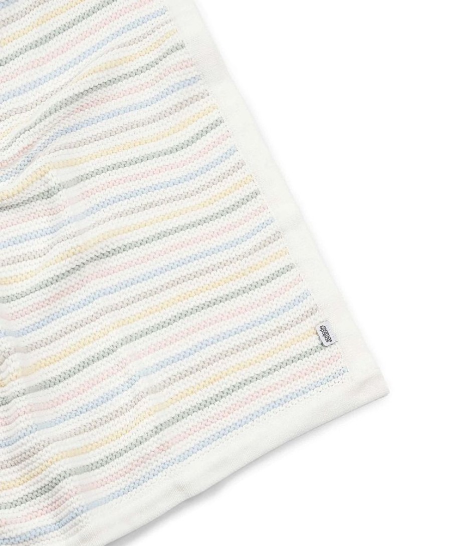 Nursery & Home Millie & Ralph Nursery Decor | Mamas & Papas Pastel Stripe Knitted Blanket