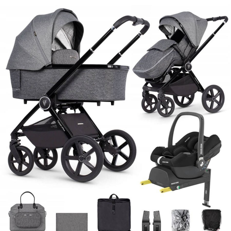 Prams & Pushchairs Venicci | Venicci Upline 3-In-1 Travel System Bundle With Maxi-Cosi Cabriofix I-