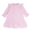 Clothing Blues Baby Dresses | Pink Bubble Interlock Dress