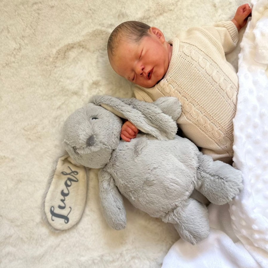 Personalised Millie & Ralph | Personalised Grey Bunny Soft Toy