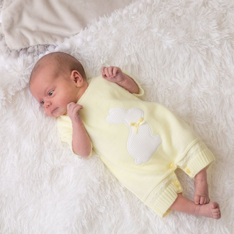 Clothing Dandelion Knitwear | Pink Triple Hearts | Cotton Sleepsuit | Millie & Ralph