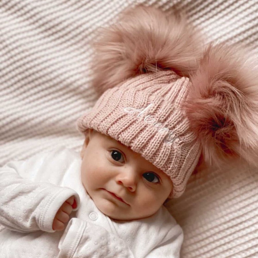 Personalised Millie & Ralph | Double Pom Pom Hat Personalised From Millie & Ralph