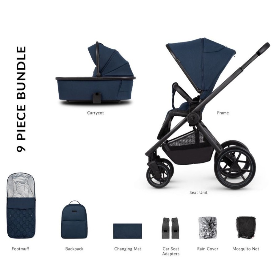 Prams & Pushchairs Venicci | Venicci Tinum Edge 2 In 1 Pram Package - Ocean