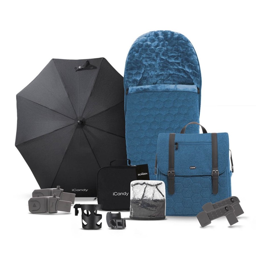 Prams & Pushchairs iCandy | Icandy Core Complete Bundle With Cocoon Car Seat - Atlantis Blue