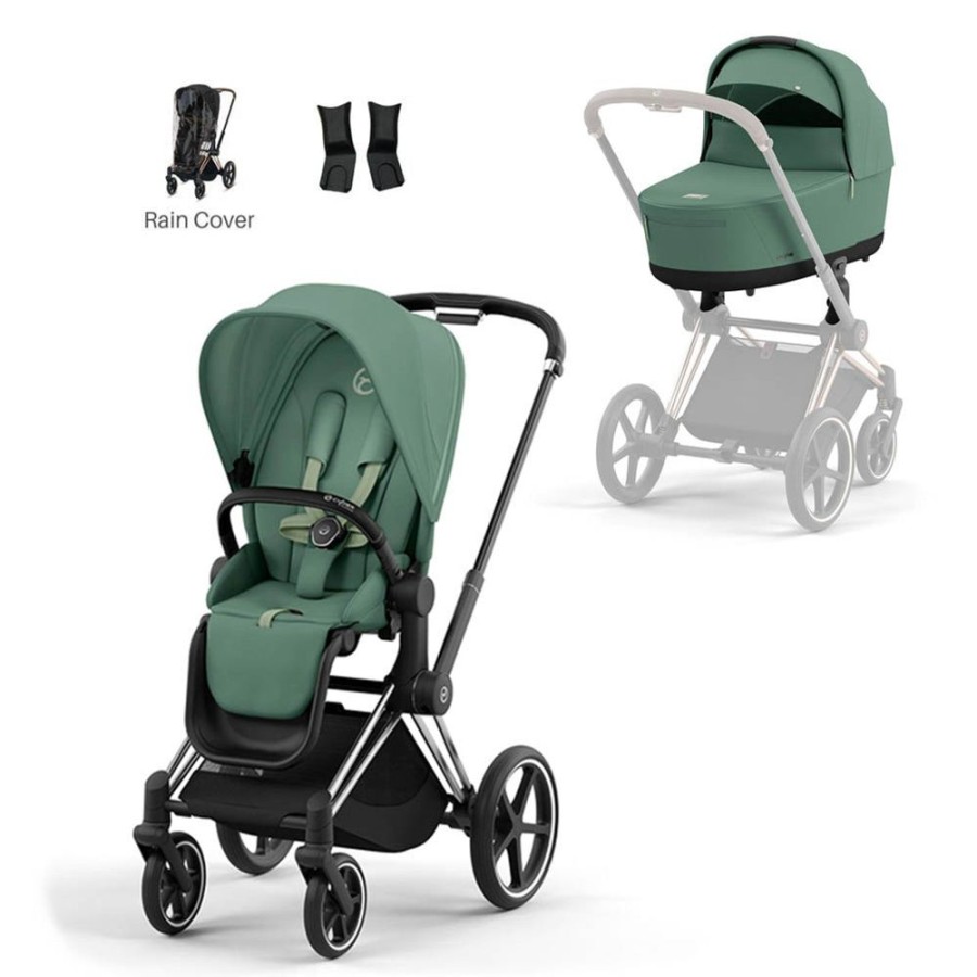 Prams & Pushchairs Cybex | Cybex Priam Pram Inc Lux Carrycot - Leaf Green