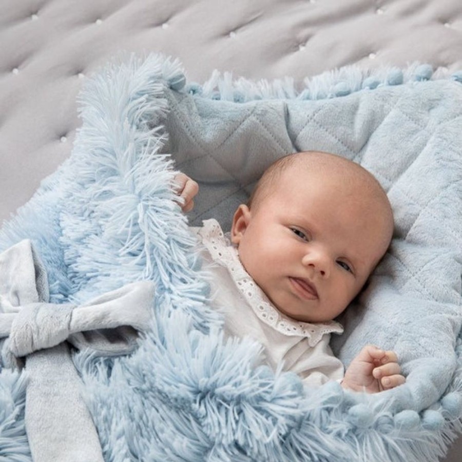 Clothing Bizzi Growin Blankets | Luxuriously Soft Koochiwrap Blanket - Powder Blue | Millie & Ralph