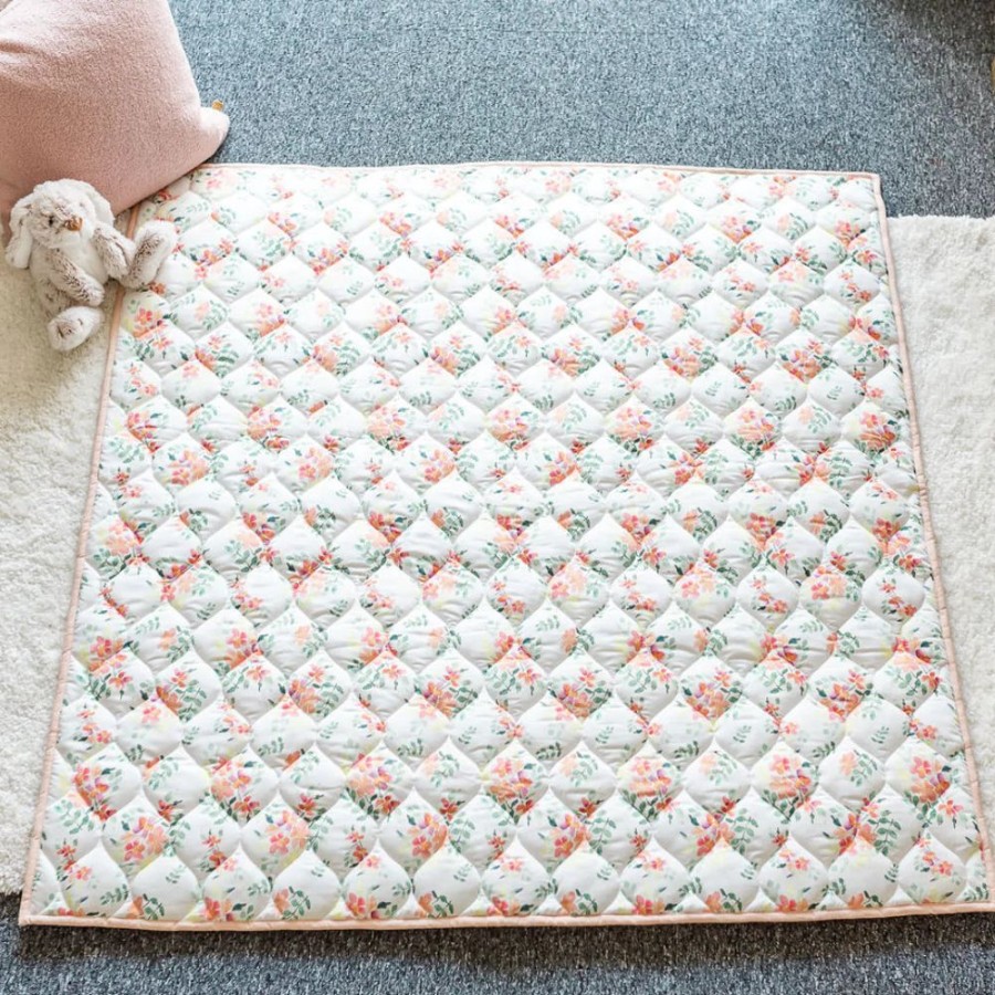 Nursery & Home Gilded Bird Baby Playtime | Gilded Bird Pretty Stems Quilted Playmat