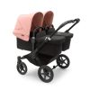 Prams & Pushchairs Bugaboo | Bugaboo Donkey 5 Twin Pushchair - Black/Morning Pink