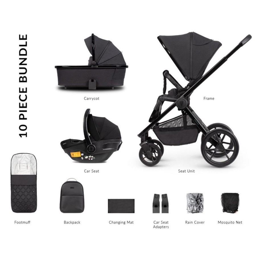 Prams & Pushchairs Venicci | Venicci Tinum Edge Se 3 In 1 Travel System - Raven