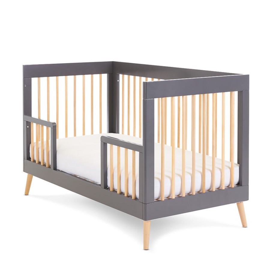 Nursery & Home Obaby Cots & Cotbeds | Obaby Maya Cot Bed - Slate Natural