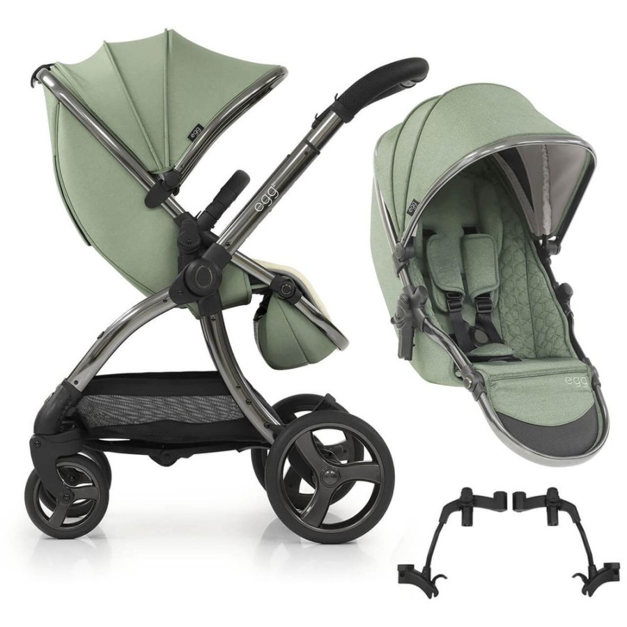 Prams & Pushchairs Egg2 | Egg 2 Double Tandem Stroller - Seagrass