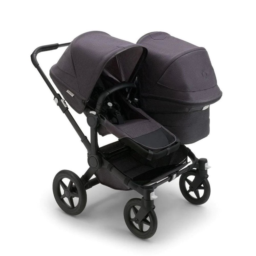 Prams & Pushchairs Bugaboo | Bugaboo Donkey 5 Duo Complete Pushchair - Mineral Black/Washed Black