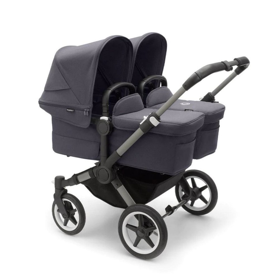 Prams & Pushchairs Bugaboo | Bugaboo Donkey 5 Twin Pushchair - Graphite/Stormy Blue