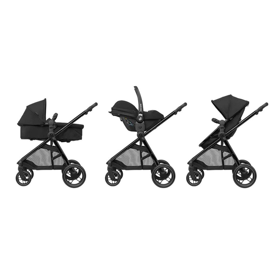 Prams & Pushchairs Millie & Ralph | Maxi-Cosi Zelia Luxe 2-In-1 Pushchair - Twillic Black