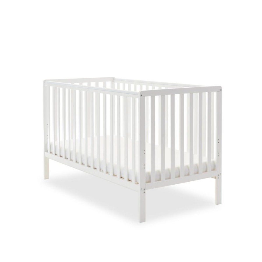 Nursery & Home Obaby Cots & Cotbeds | Obaby Bantam Cot Bed - White