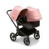 Prams & Pushchairs Bugaboo | Bugaboo Donkey 5 Duo Complete Pushchair - Black/Morning Pink