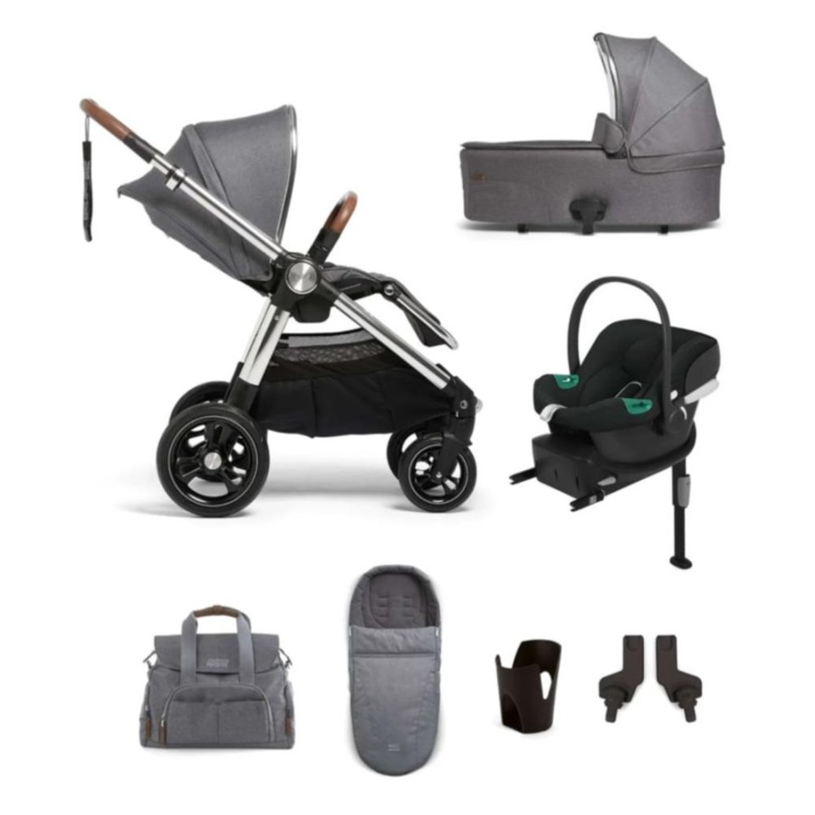 Prams & Pushchairs Millie & Ralph | Mamas & Papas Ocarro 8 Pc Complete Travel Bundle With Aton B2 - Shadow