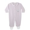 Clothing Millie & Ralph Sleepsuits | Pink Velour Balloon Detail All In One