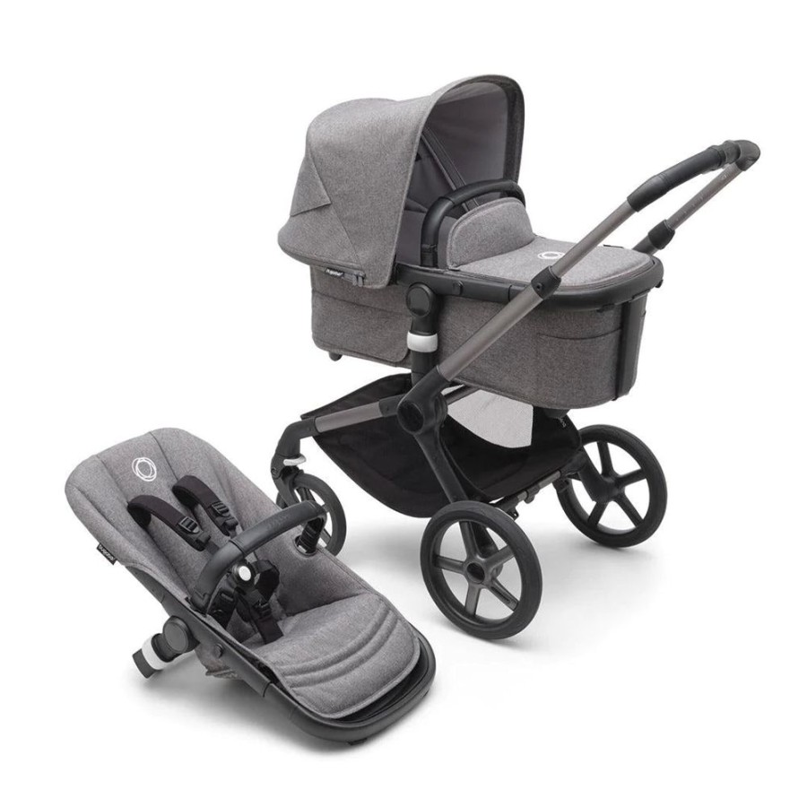 Prams & Pushchairs Bugaboo | Bugaboo Fox 5 Complete Pushchair - Grey Melange