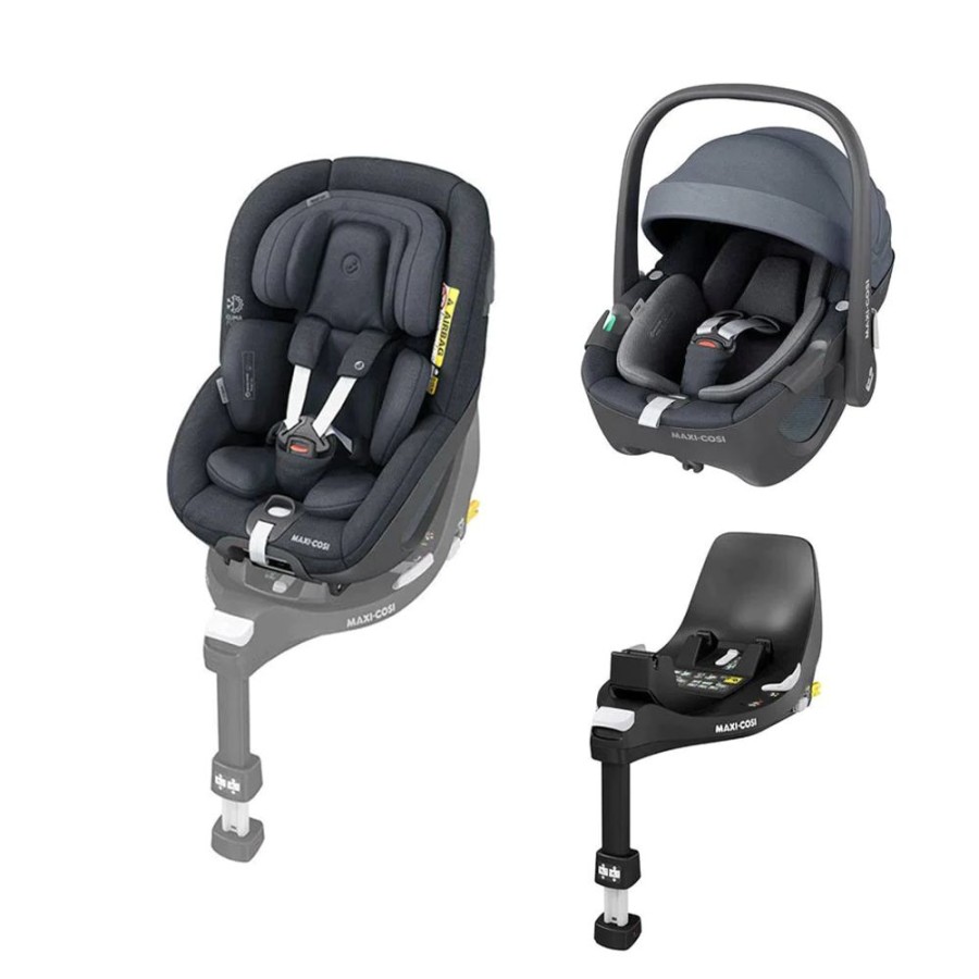 Prams & Pushchairs Millie & Ralph | Maxi-Cosi Pebble + Pearl 360 Car Seat Bundle - Graphite