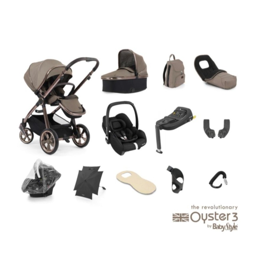 Prams & Pushchairs BabyStyle | Oyster 3 Ultimate 12 Pc Travel System Bundle With Maxi-Cosi Cabriofix