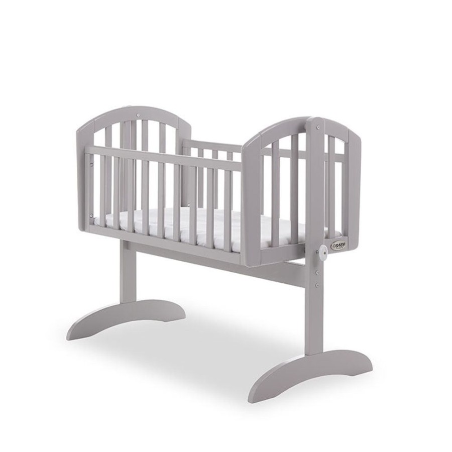 Nursery & Home Obaby Moses Baskets & Bedside Cribs | Obaby Sophie Swinging Crib - Warm Grey