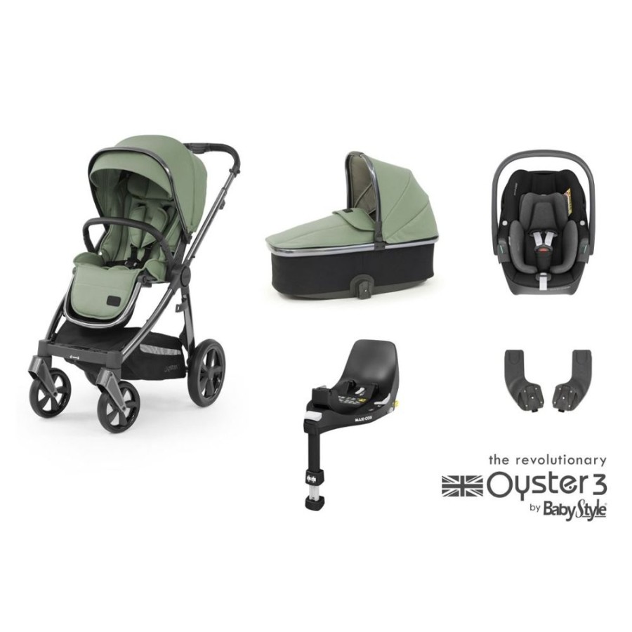 Prams & Pushchairs BabyStyle | Oyster 3 Essential 5 Pc Travel System Bundle With Maxi-Cosi Pebble 360