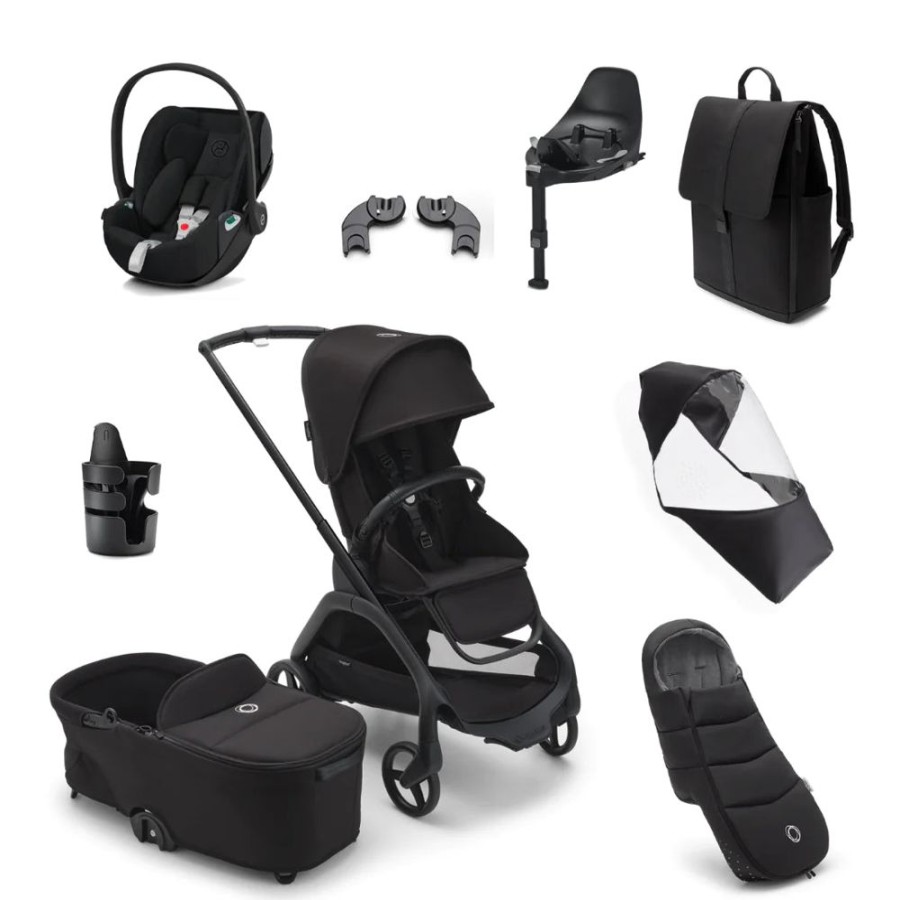 Prams & Pushchairs Bugaboo | Bugaboo Dragonfly Ultimate Travel System Bundle With Cybex Cloud T Car