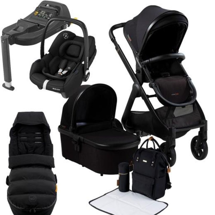 Prams & Pushchairs Bababing | Bababing Raffi Maxi-Cosi Cabriofix Car Seat Bundle - Black