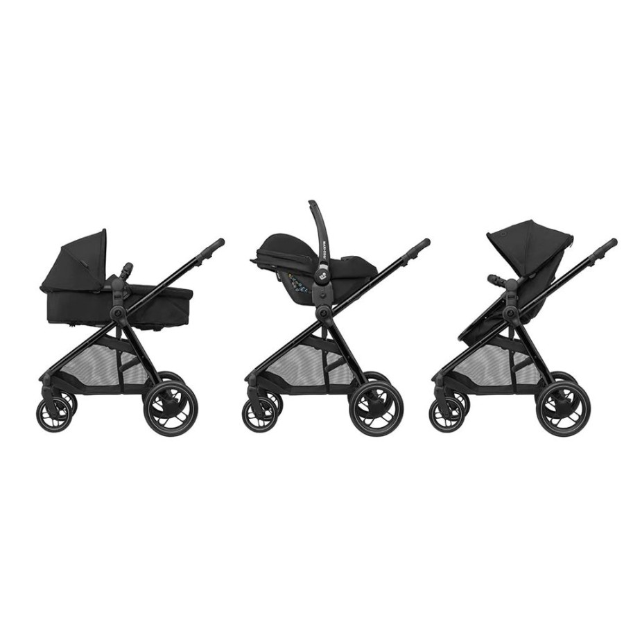 Prams & Pushchairs Millie & Ralph | Maxi-Cosi Zelia Luxe 2-In-1 Pushchair - Twillic Black