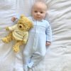 Clothing Dandelion Sleepsuits | Blue Star Smocked Sleepsuit