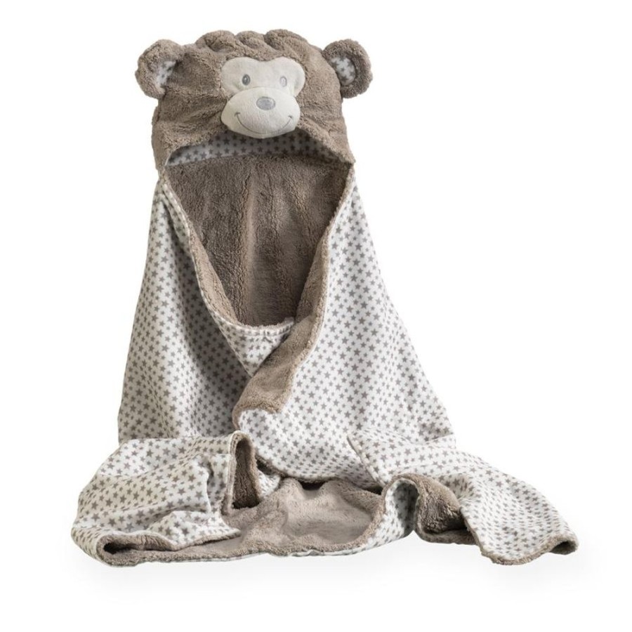 Nursery & Home Clair De Lune Blankets | Little Monkey Hooded Blanket