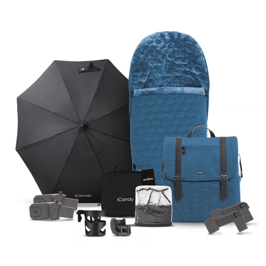 Prams & Pushchairs iCandy | Icandy Core Complete Bundle With Cloud T & Base - Atlantis Blue