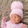 Clothing Millie & Ralph Hats | First Size Girls Teddy Embroidered Hat