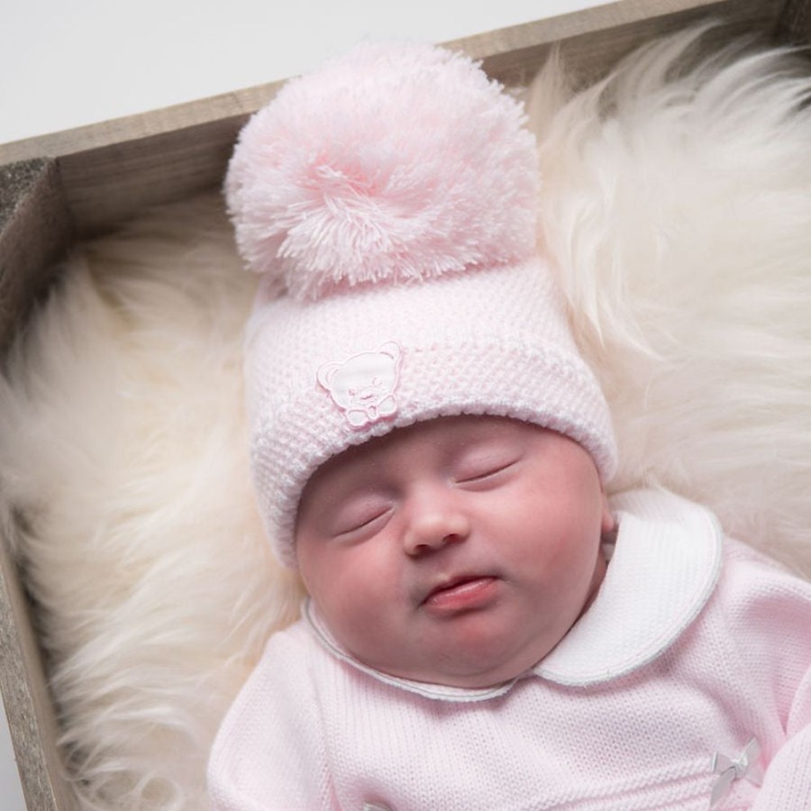 Clothing Millie & Ralph Hats | First Size Girls Teddy Embroidered Hat