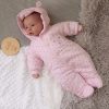 Clothing Dandelion Jackets, Coats & Pramsuits | Pink Tiny Bear Cotton Pramsuit