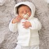 Clothing Dandelion Jackets, Coats & Pramsuits | Unisex White Knitted Baby Jacket