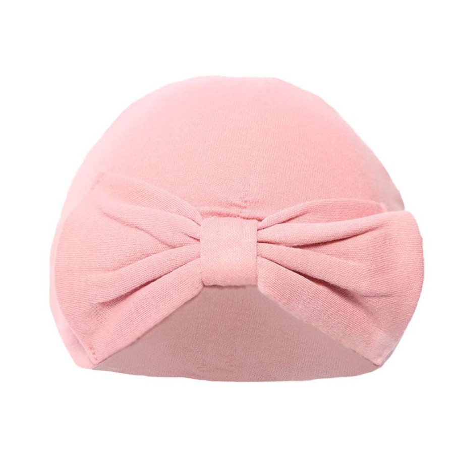 Clothing Millie & Ralph Hats | Rose Pink Turban Hat With Bow