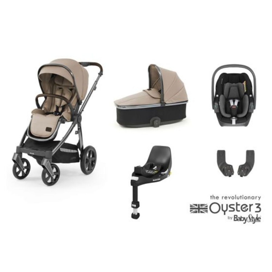 Prams & Pushchairs BabyStyle | Oyster 3 Essential 5 Pc Travel System Bundle With Maxi-Cosi Pebble 360