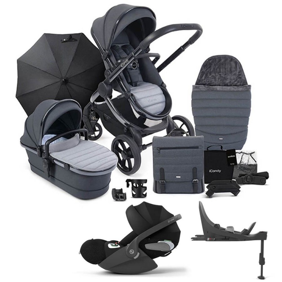 Prams & Pushchairs iCandy | Icandy Peach 7 Travel Bundle With Cloud T & Base - Phantom/Truffle