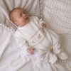 Clothing Dandelion Knitwear | White Rocking Horse Knitted Onesie