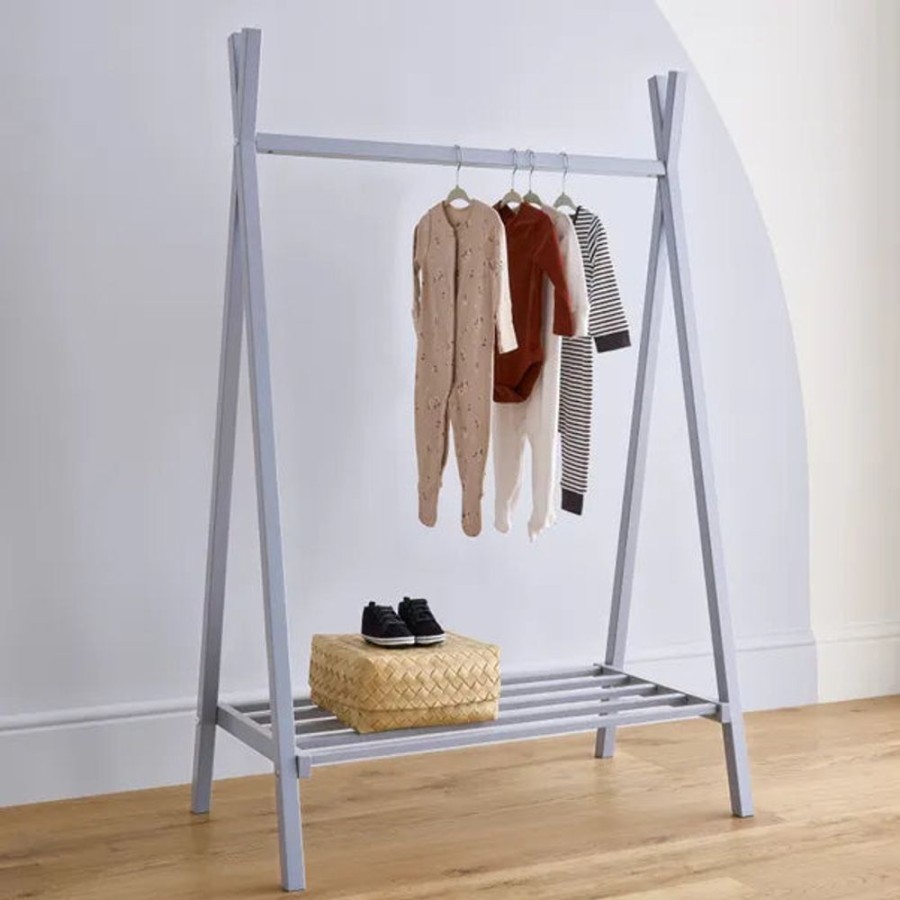 Nursery & Home CuddleCo Wardrobes | Cuddleco Nola Clothes Rail - Flint Blue