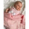 Personalised Millie & Ralph | Personalised Name Pink Cotton Cellular Blanket